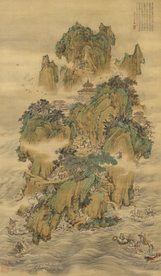 「蓬莱山図」